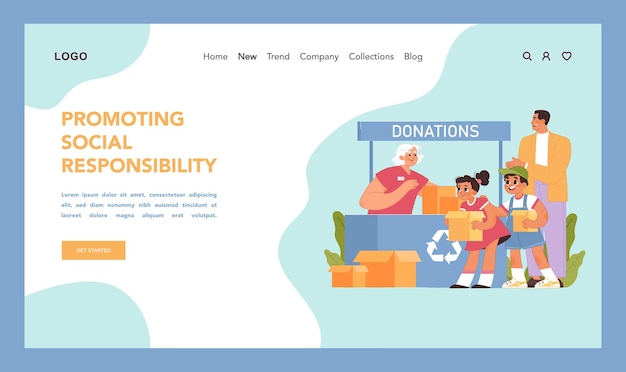 Conceito de desenvolvimento infantil crianças participando alegremente do evento de doação aprendendo a importância de
