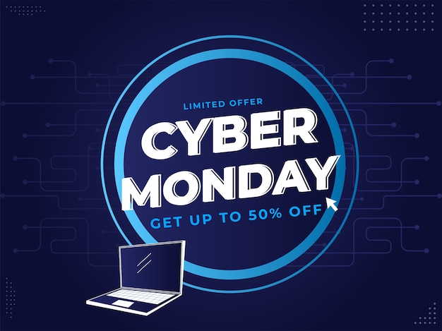 Vetor conceito de design da cyber monday