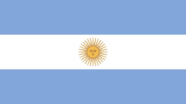 Conceito de design de ilustração de arte plana nação bandeira sinal símbolo país da argentina