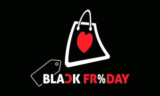 Conceito de design de ilustração vetorial da black friday observado em 25 de novembro