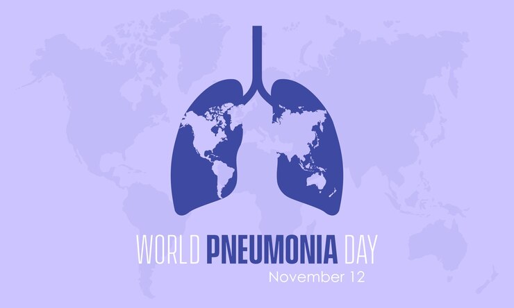 Vetor conceito de design de ilustração vetorial do dia mundial da pneumonia observado em 12 de novembro