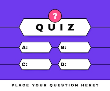 Modelo de vetor de perguntas e respostas para teste de teste de exame  escolar de teste de jogo de quiz ilustração vetorial