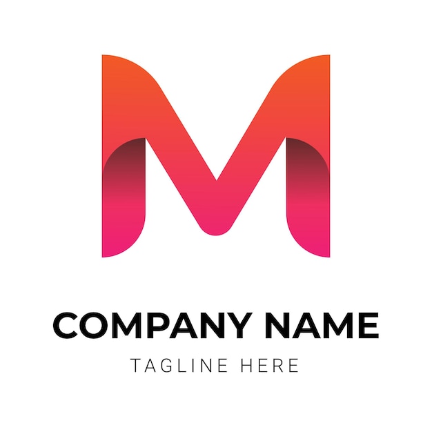 Conceito de design de logotipo de carta moderna
