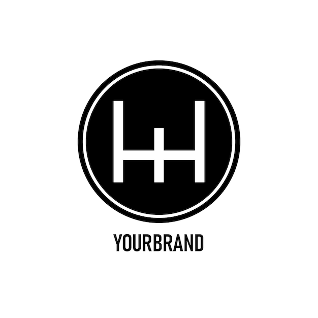 conceito de design de logotipo de ícone de empresa de vetor de forma geométrica abstrata preta minimalista