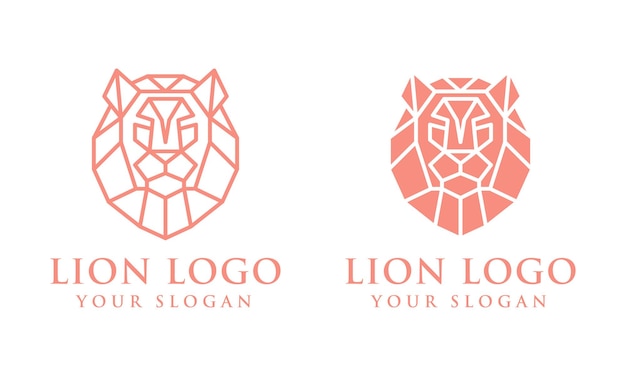 Conceito de design de logotipo de leão