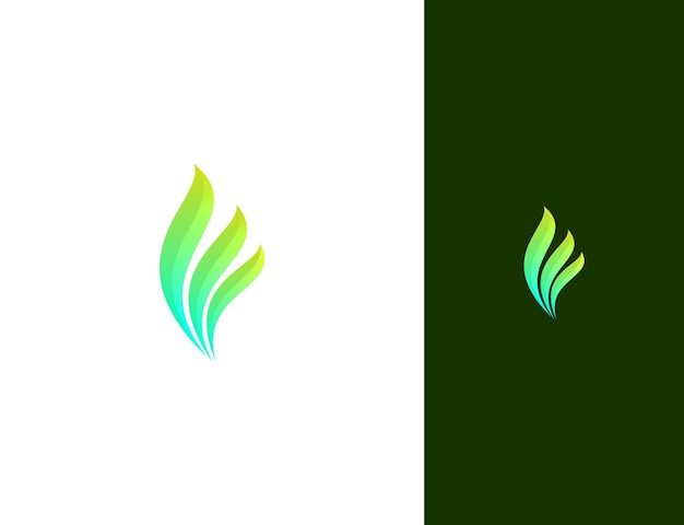 Conceito de design de logotipo de natureza e folha