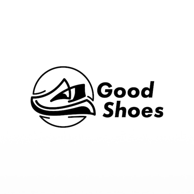 Conceito de design de logotipo de sapato Modelo de logotipo de sapatos Modelo de design de logotipo de moda masculina