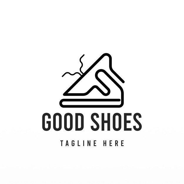 Conceito de design de logotipo de sapato Modelo de logotipo de sapatos Modelo de design de logotipo de moda masculina