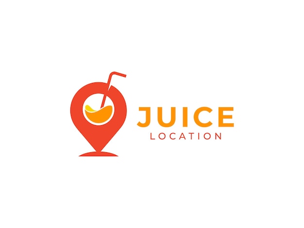 Conceito de design de logotipo de suco fresco