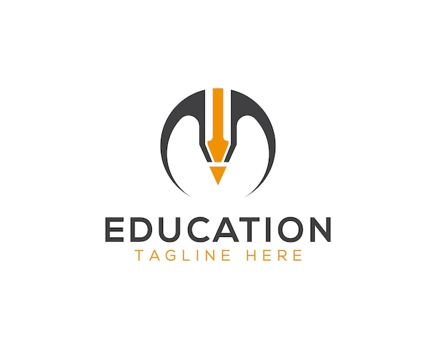 Conceito de design de logotipo educacional