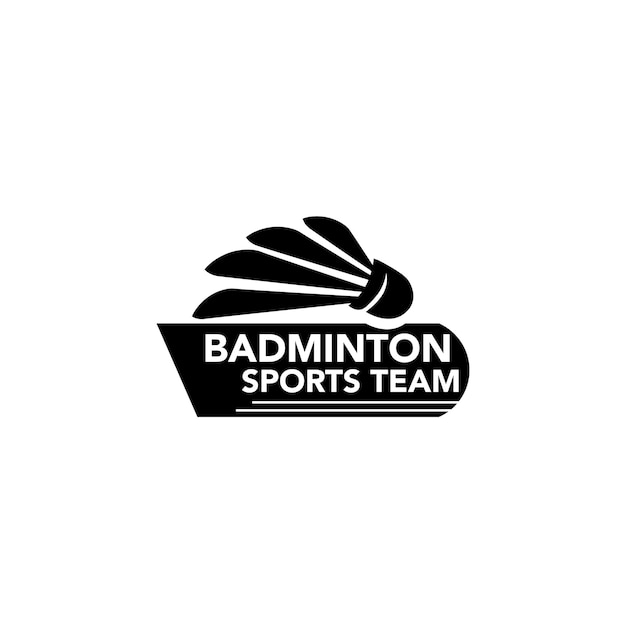 Conceito de design de logotipo esportivo para esporte de badminton