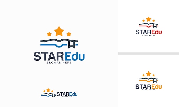 Conceito de design de logotipo star education, vetor de modelo de logotipo elite school