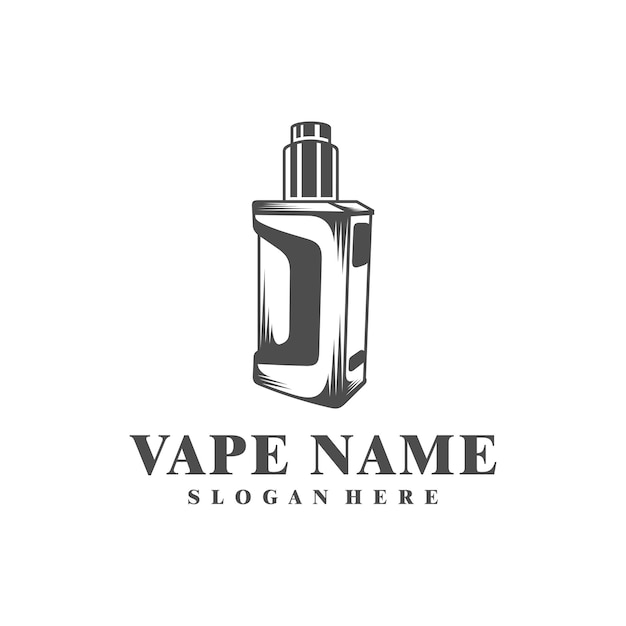 Conceito de design de logotipo vape vetor design de ilustração vaping