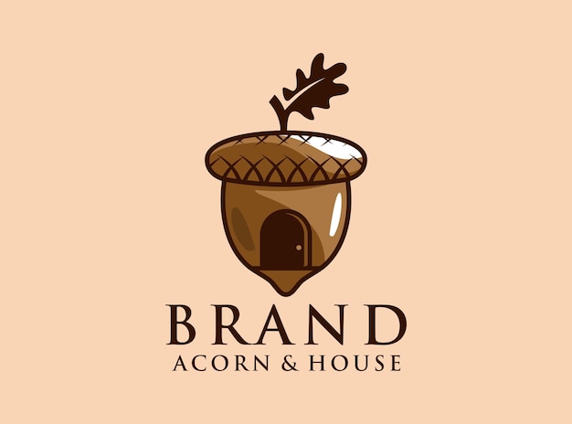 Vetor conceito de design do logotipo da acorn house