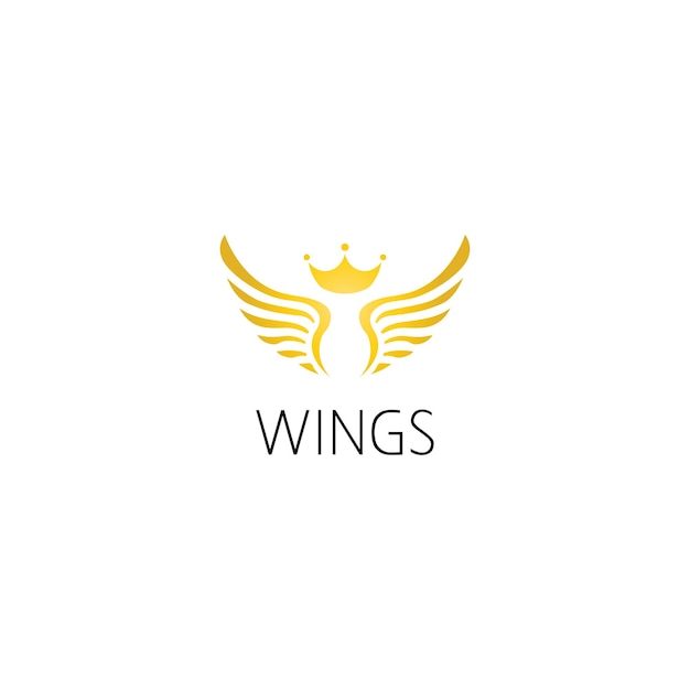 Conceito de design gráfico de logotipo de asas