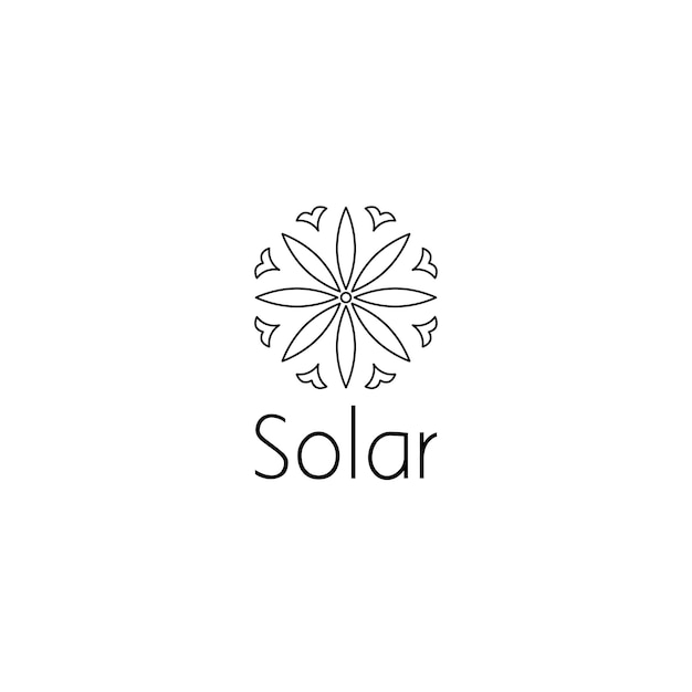 Conceito de design gráfico do logotipo do sol