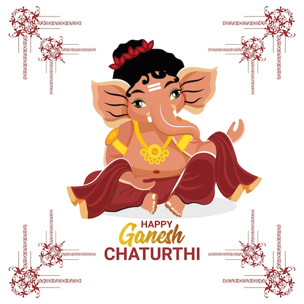 Conceito de design plano de ganesh chaturthi