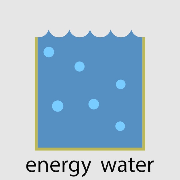 Conceito de design plano de ícone de energia de água