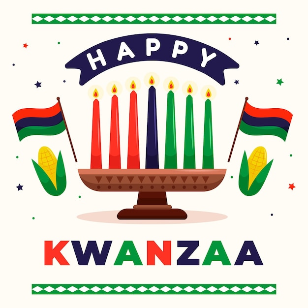 Conceito de design plano kwanzaa