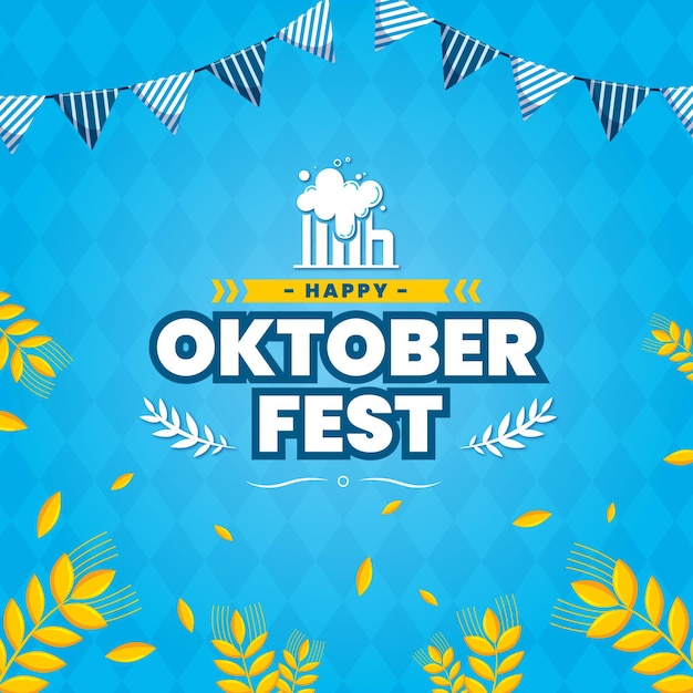 Conceito de design plano oktoberfest