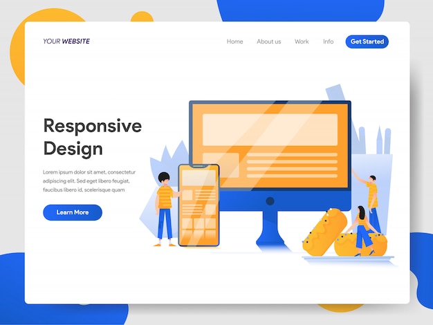 Vetor conceito de design responsivo