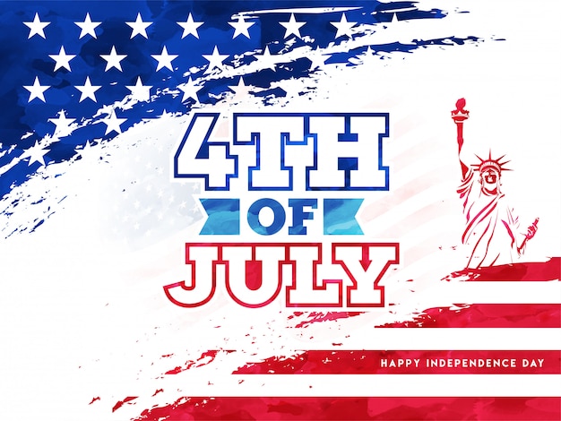 Conceito de dia da independência americana.