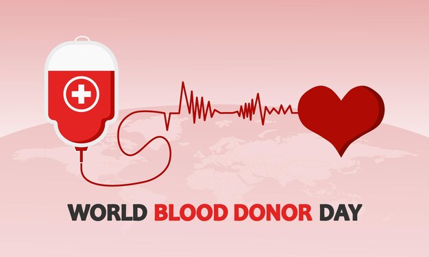 Conceito de doação de sangue Dia Mundial do Doador de Sangue
