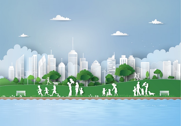 conceito de eco com a construção e natureza,