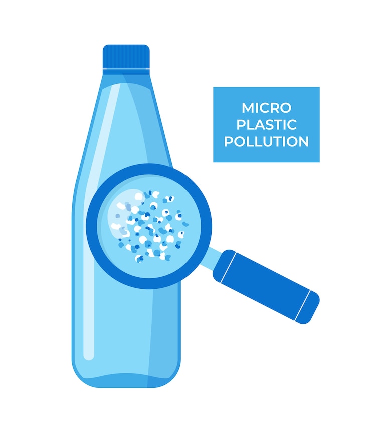 Conceito de ecologia microplástica.