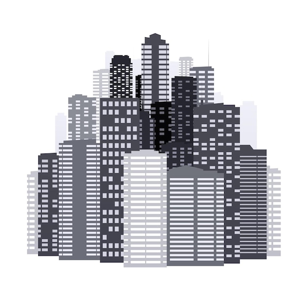 Conceito de edifícios de cidade inteligente de arranha-céus Centro de negócios moderno