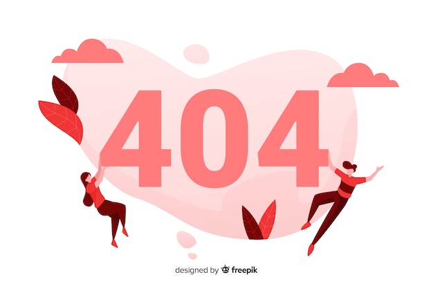 Conceito de erro 404 para a página de destino