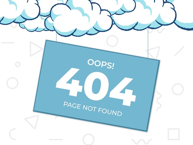 Conceito de erro 404 para ilustração da página de destino