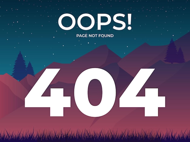 Conceito de erro 404 para ilustração da página de destino