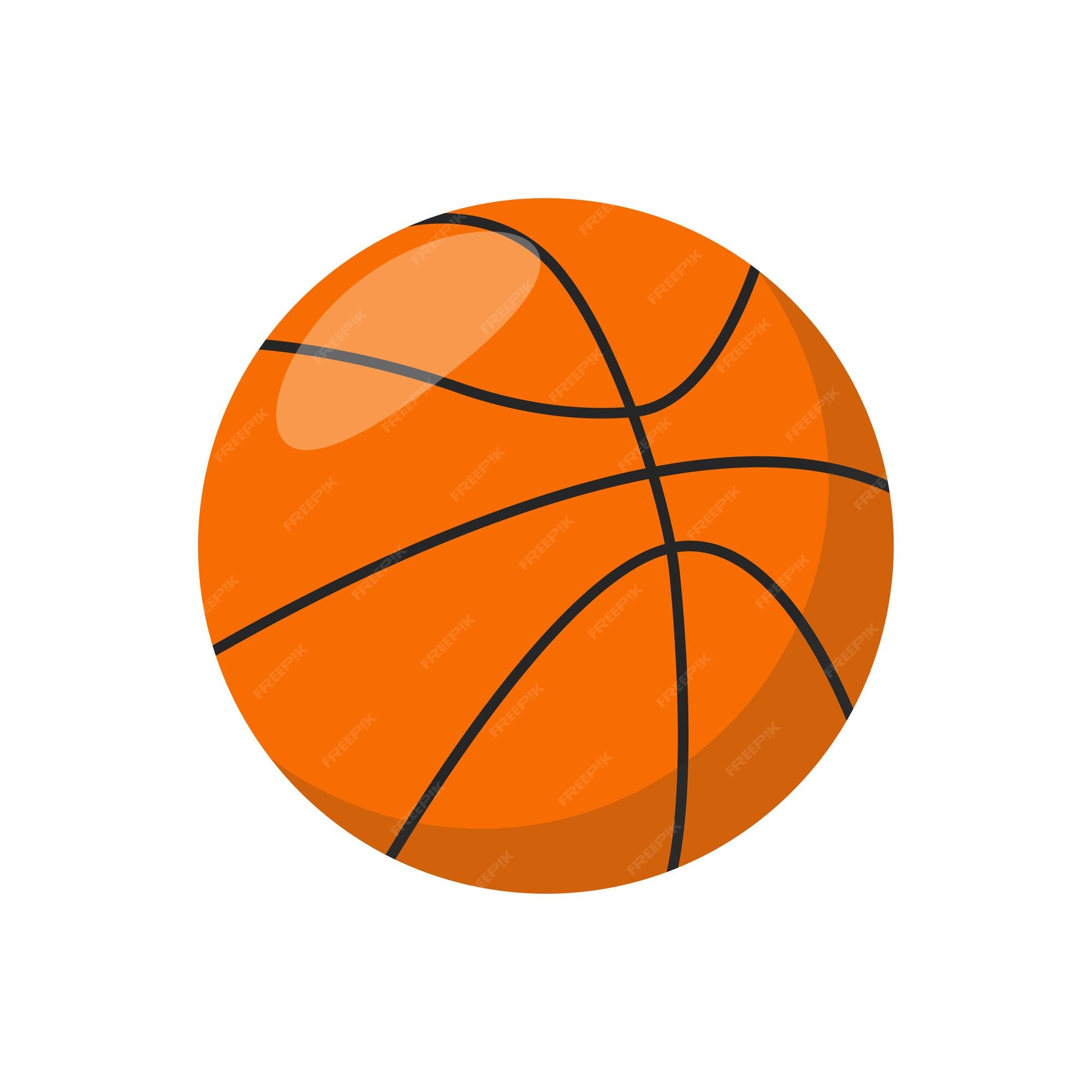 Bola De Basquete De Desenho Plano De Vetor, Objeto De Equipamento De  Esporte Para Seu Elemento De Design Gráfico Ou Web Design. Ilustração  Isolada Em Um Fundo Branco Ilustraciones svg, vectoriales, clip