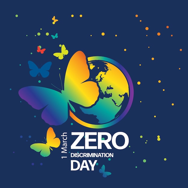 Conceito de evento de logotipo de dia de discriminação zero