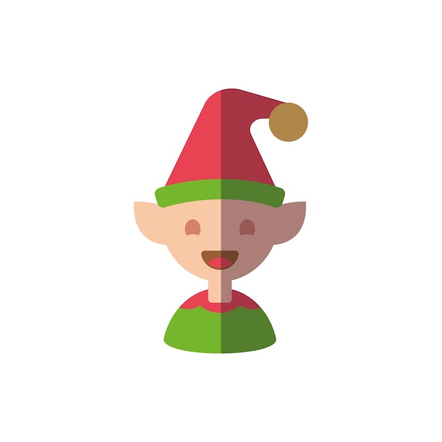 Vetor conceito de férias de natal de ano novo ilustração plana vetorial de duende de natal para sites de aplicativos anúncios de lojas de livros lojas