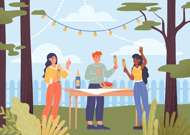 Conceito de festa no jardim
