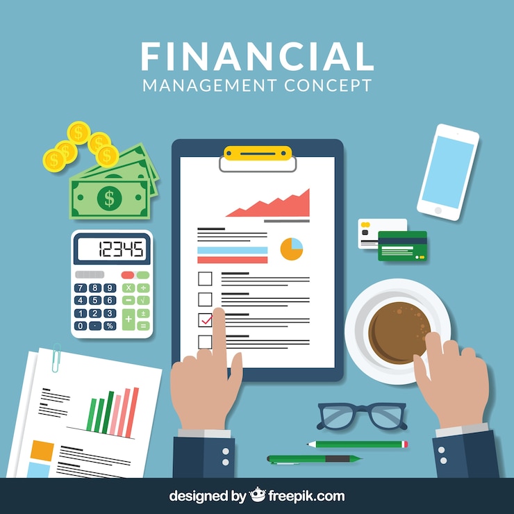 Vetor conceito de financiamento plano com estilo profissional