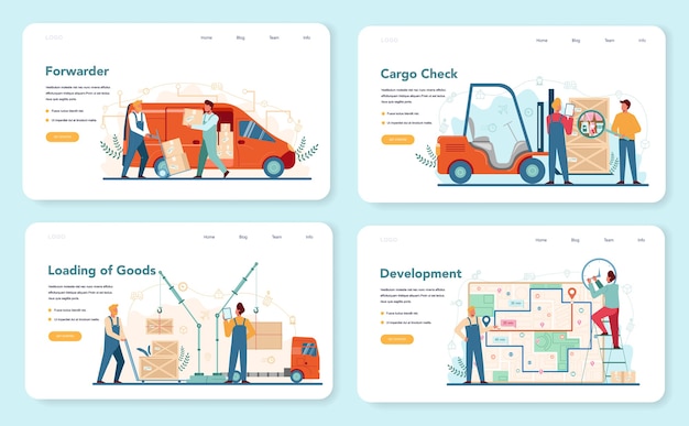 Conceito de forwarder em design plano