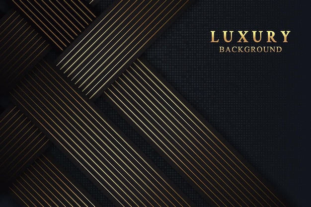 Conceito de fundo de luxo elegante com textura preta e dourada