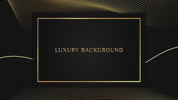 Conceito de fundo de luxo preto elegante com textura de ouro e brilho escuro