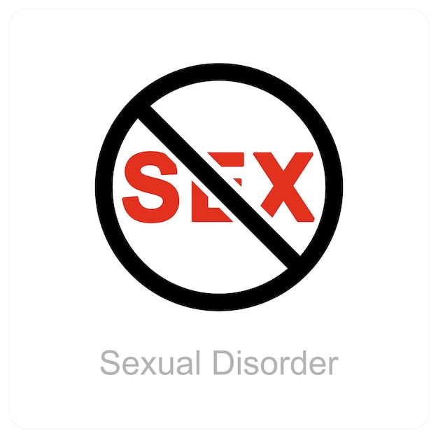 conceito de ícone de distúrbio sexual e anticoncepcionais