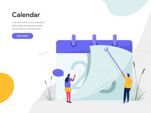 Conceito de ilustração de calendário