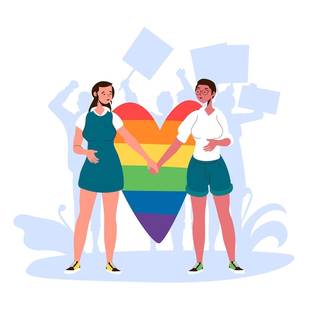 Conceito de ilustração de homofobia