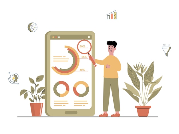 Conceito de ilustração de informação de dados