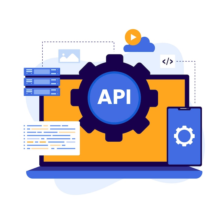 Vetor conceito de ilustração de interface de programação de aplicativos
