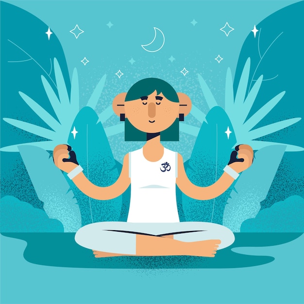 Conceito de ilustração de meditação