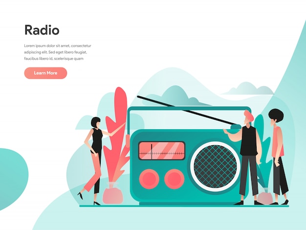 Conceito de ilustração de rádio