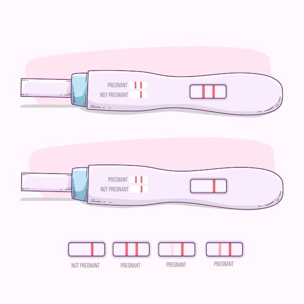 Conceito de ilustração de teste de gravidez