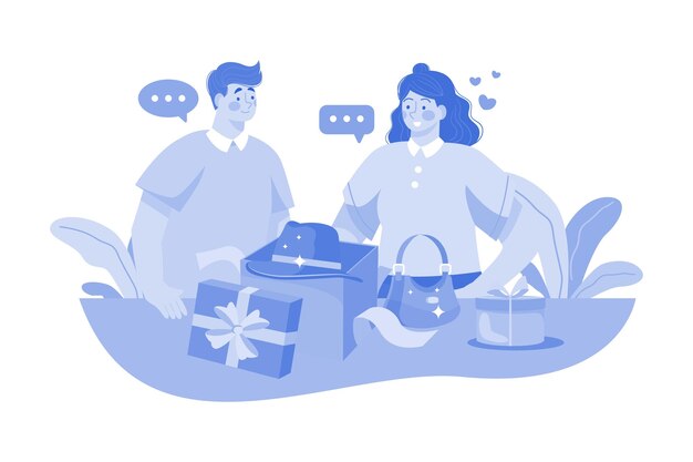 Conceito de ilustração do Dia da Mulher em fundo branco